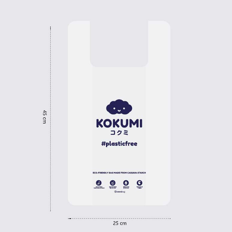 Technical design mockup of Kokumi's large size cassava bag